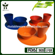 Eco-friendly Bamboo Fiber Restaurant Tableware&Dinnerware Sets 3pieces